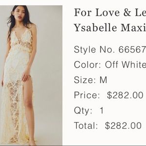 For Love and Lemons Ysabelle Maxi Dress